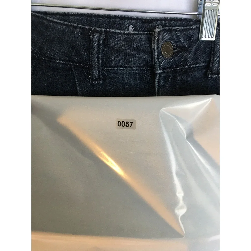 Mens Wide Leg Jeans Dark Wash Black Denim Relaxed Fit High Rise Cropped Pants